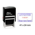 thumbnail image 1 of Self Inking Shiny Date Stamp With Approved & Text Ofiice Stationery Rubber Stamper S-826D, 1 of 1