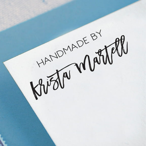Self Inking Signature Font Stamp Handmade By Personalized Stamp Custom Rubber Stamper