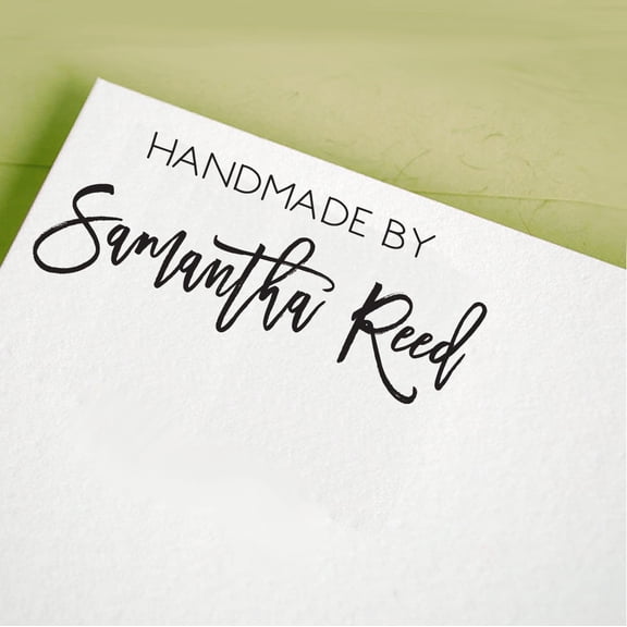 Self Inking Signature Font Stamp Handmade By Personalized Stamp Custom Rubber Stamper