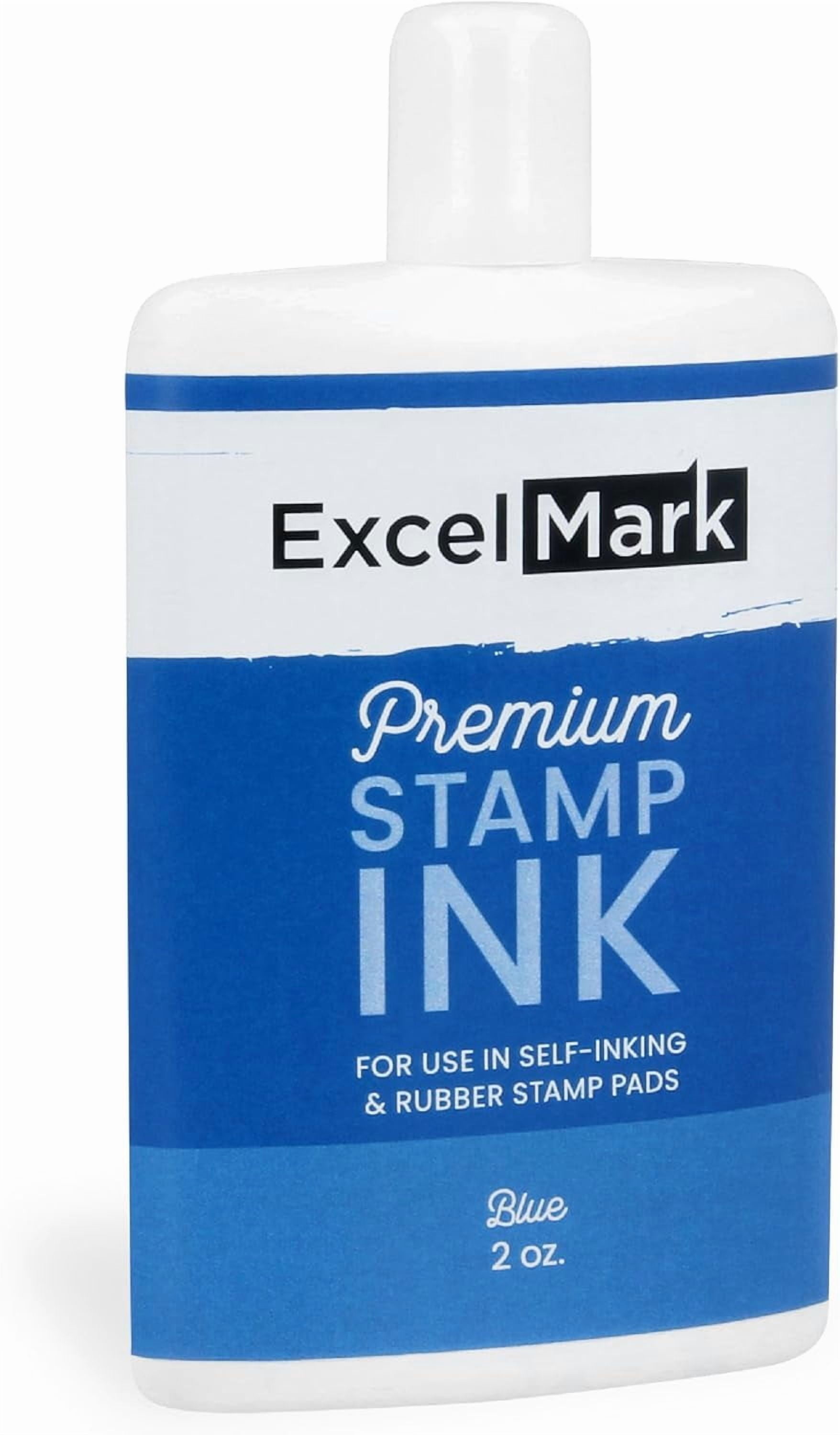 Self Inking Stamp Refill Ink - 2 oz. - Blue Ink - Walmart.com