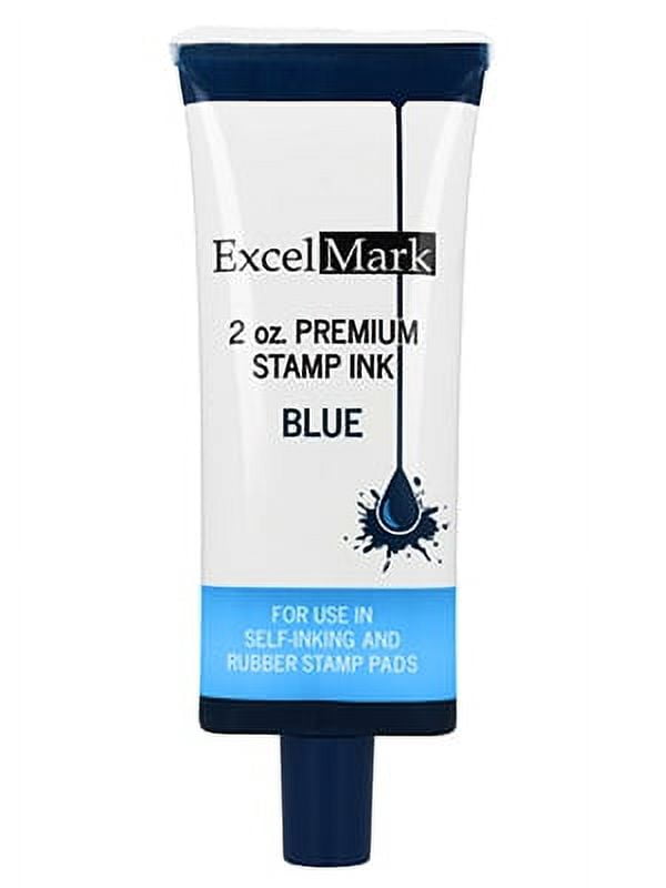 Cosco ACCU-STAMP Gel Ink Refill 0.35 oz Bottle Blue