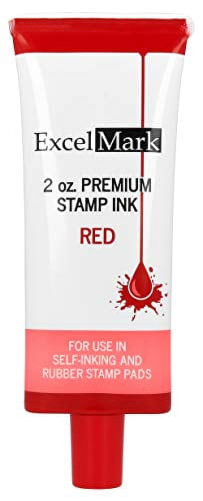 Trodat/Ideal RED 2 oz Rubber Stamp Refill Ink for Stamps or Stamp Pads
