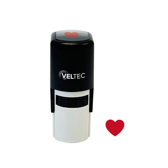 Self-Inking Stamp, Round Teacher Stamp for Classroom (Heart)