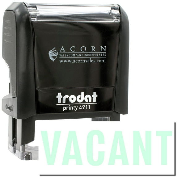 Self-Inking Vacant Stamp, Trodat Printy 4911, Press and Print Stamping, Impression Size 5/8" x 1-1/2", Up to 10,000 Impressions - Mint Green Ink