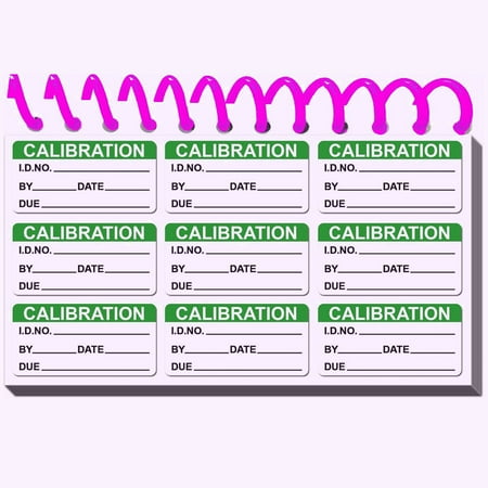 Self Laminating Calibration Labels 1x2 Inch Write on Calibration Stickers with Spiral Bound Cover for NIST Calibration ISO-900 Calibrate Equipment Inspection Safety Label Quality Control 180Pcs