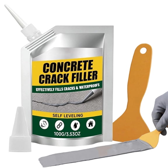 Self Leveling Crack Sealant, Fast-Curing Waterproof Repair, Smooth Finish for Driveways, Patios & Garage Floors