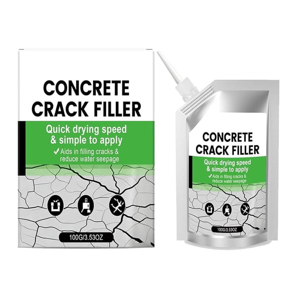 Self Leveling Crack Sealant For Concrete, Waterproof Crack Grout & Sealer For Driveway Patio Walkway Steps, Durable Concrete Repair Filler