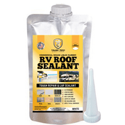 Self Leveling RV Roof Sealant, For Vents, AC, Skylights, Joints, Seams, And Much More. Works On All RV Surfaces. 32 Ounce Pouch