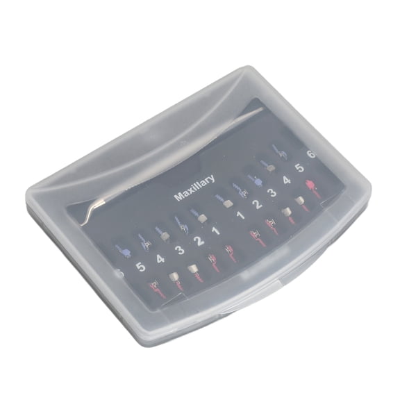 Self Ligating Metal Tooth Bracket High Hardness Dental Braces Holder Kit for Bite Correction and Straightening Teeth 20 Count with Portable Storage Case (4.72x3.94x0.79 inches / 12x10x2 cm)