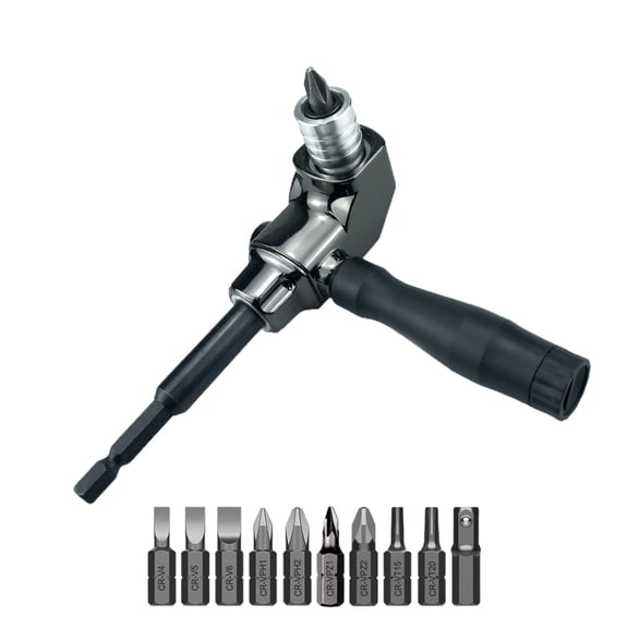 Self-Locking 90 Degree Right Angle Screwdriver Holder Drive Bit Angle Extension Electric Screw Driver Angle Driver Tools
