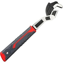 Self Locking Adjustable Wrench Tool: Universal Soft Grip Adjustable Pipe Wrench Plumbers Wrench, Industrial Grade Multifunctional Self Adjusting Wrench, 6" 8" 10" 12" Pipe Vise Wrench (Black, 6in)
