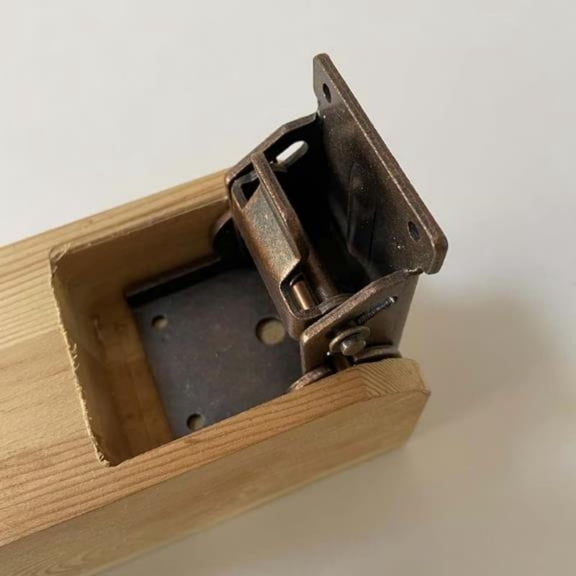 Self Locking Folding Hinge, 90 Degree Folding Table Leg Bracket Invisible Locking Hinge, Space Saving Foldable Hinge for Dining Table, RV Coffee Table Furniture Hardware