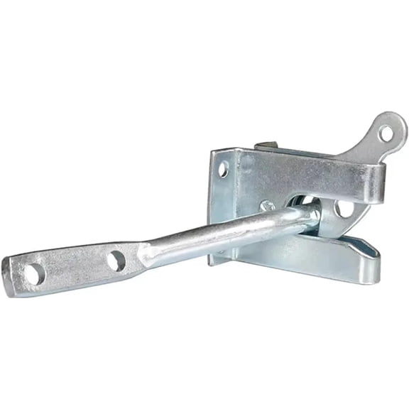 Self-Locking Gate Latch Automatic Gravity Lever Fence Gate Lock Silver