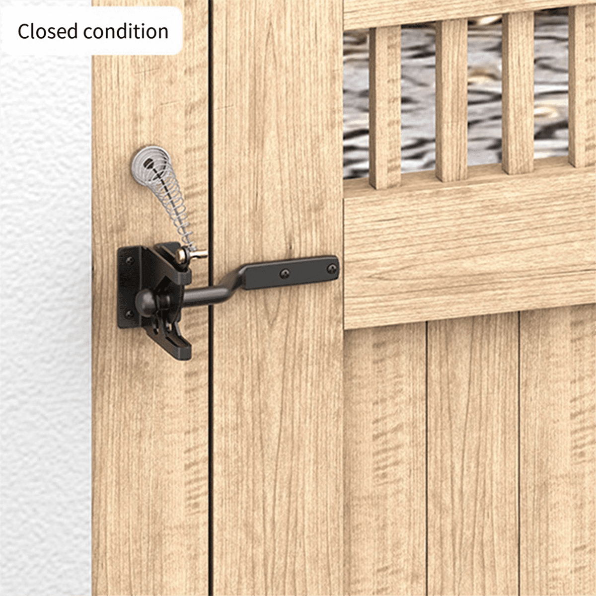 SelfLocking Gate Latch Carbon Steel Post Mounted Fence Gate Latch