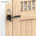 thumbnail image 1 of Self-Locking Gate Latch Carbon Steel Post Mounted Fence Gate Latch Heavy Duty Automatic Lever Latch, 1 of 7