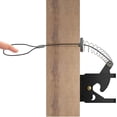thumbnail image 1 of Self Locking Gate Latch for Wooden Fence Heavy Duty, Gravity Lever Fence Door Latches with Steel Spring Cable, Pull String Gate Hardware Gate Lock for Outdoor Secure Pool, Garden, Black Finish, 1 of 8