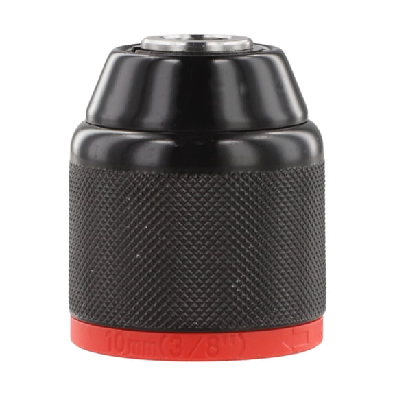 Self-Locking Keyless Drill Chuck 0.8-10mm for Electric Drills with 3/8-24UNF Thread Ratchet Locking Metal Adapter Quick Grip