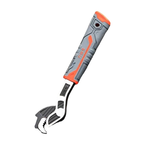 Self-Locking Pipe Wrench, Multifunctional Adjustable Pipe Tool, Industrial Grade Plumbers Pipe Vise, Quick Adjusting for Plumbing Repair Silver2