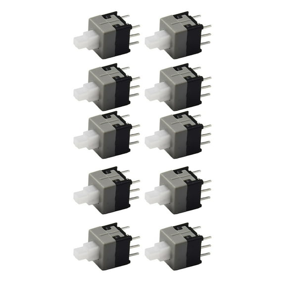 Self Locking Push Tactile Power Micro Switch Excellent Material Stable Working Performance 10PCS 6 Pin Button Switches