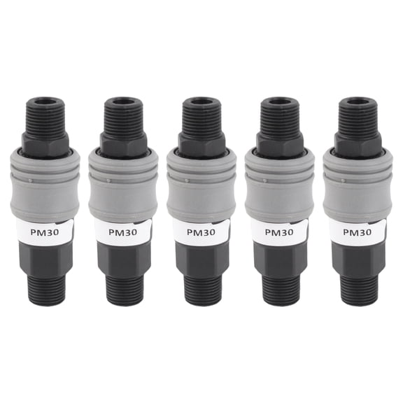 Self,Locking Quick Connects, 5Set PVC Fittings for Air Hose Machinery, 20kgf/cm² Pressure