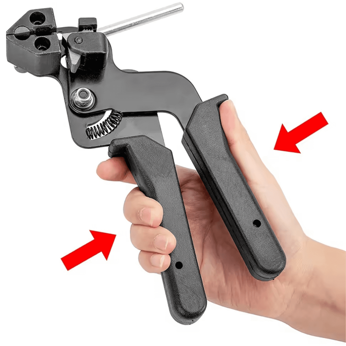 Self-Locking Tie Pliers Stainless Steel Tie Tools Manual Multi-Purpose Locking Cable Metal Tie Cable Bundle Tool,1 * Stainless steel cable tie pliers