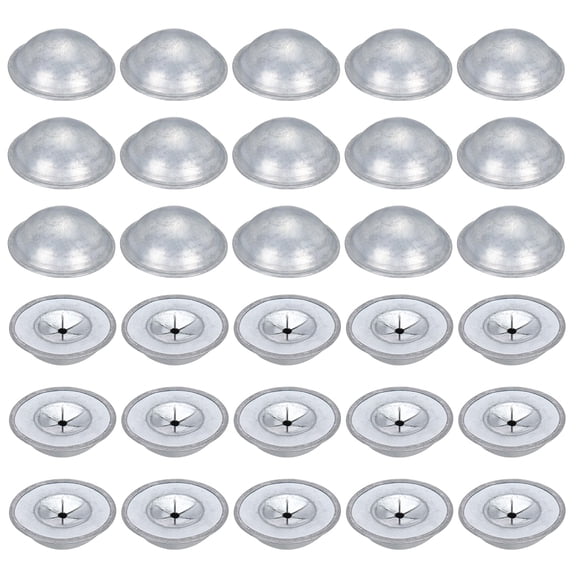 Self Locking Washers 1.2 Inch for Perforated Insulation Pins, 100 Pcs Galvanized Iron Metal Round Flat Plaster Washer for Wall Ceiling