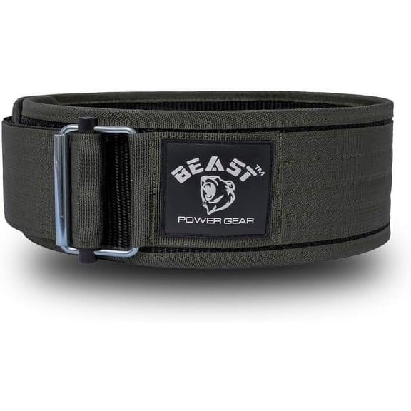 Self Locking Weight Lifting Belt Men Women 4 Inch Weight Belt with Metal Buckle Quick Locking Weightlifting Belt for Bodybuilding, Powerlifting, Cross Training