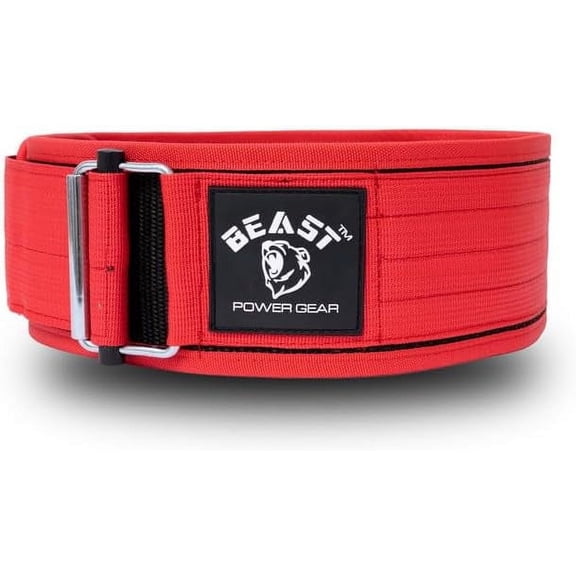 Self Locking Weight Lifting Belt Men Women 4 Inch Weight Belt with Metal Buckle Quick Locking Weightlifting Belt for Bodybuilding, Powerlifting, Cross Training