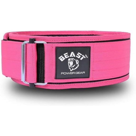 Self-Locking Weight Lifting Belt for Men & Women – 4-Inch Metal Roller Buckle Quick Locking Belt for Powerlifting, Bodybuilding & Weight Training