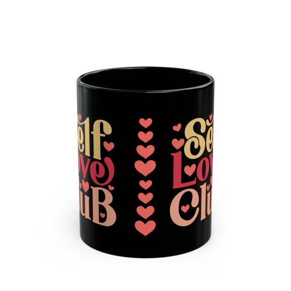 Self Love Club 11oz Black Mug