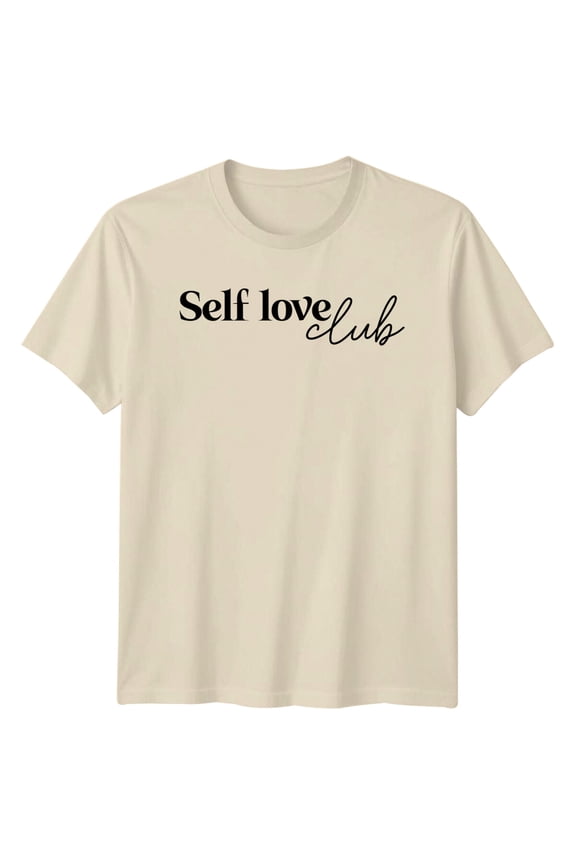 Self Love Club Boho Style Text Graphic T-Shirt All Size S-5XL