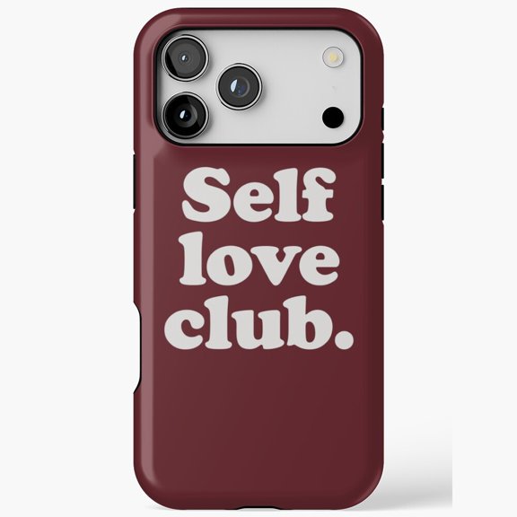 Self Love Club Chic Graphic Design iPhone Case 17 16 15 14 13 12 11 Pro Max