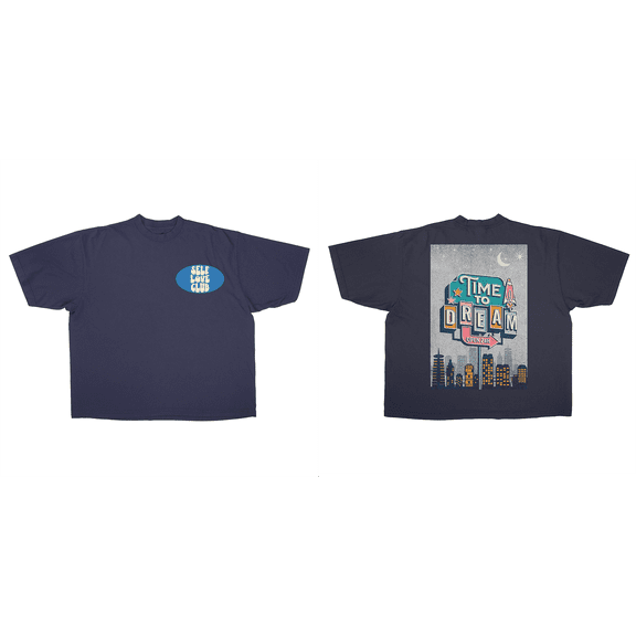 Vegas Print Collective Men's Casual Self Love Club Blue Crew Neck Pullover T-Shirt