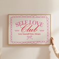 Self Love Club Trendy Girly Wall Art Print, Living Room And Gallery ...