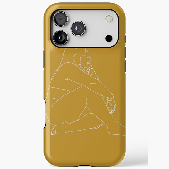 Self Love Selfie Line Drawing Art iPhone Case 17 11 12 13 14 15 16 Pro Max