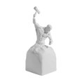 thumbnail image 1 of Self-Made Inspirational Figure Sculpture - White Carved Motivational Statue For Home Decor, Hotel Display, Sample Room Accent, 1 of 5