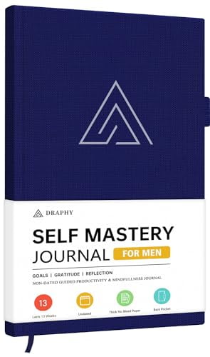 Self-Mastery Journal For Men - Daily Productivity Journal For Happiness, Gratitude, Mindfulness, Self Care & Reflection – Goal/Guided Journal For Men