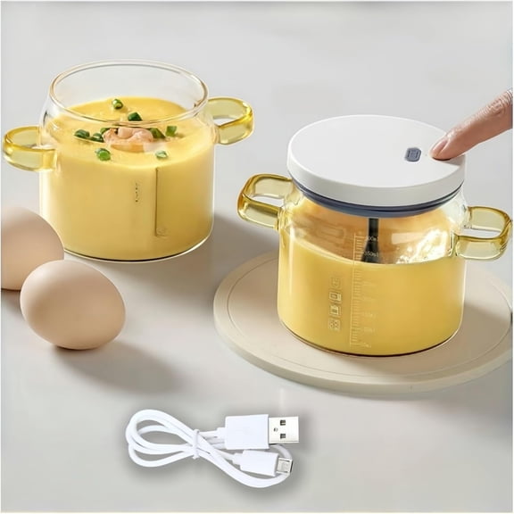 Self Mixing Mug, 400ml Electric Self Stirring Coffee Cup, Egg Stirrer Cup with Lid, Lightweight High Speed Glass Stirring Cup Rotating Blender Mug For Protein Shakes