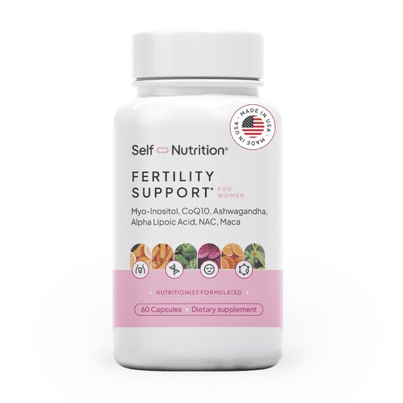 Self Nutrition Fertility Support for Women - Support Cycle Regularity and Ovulation - Vegan, USA, 60 capsules