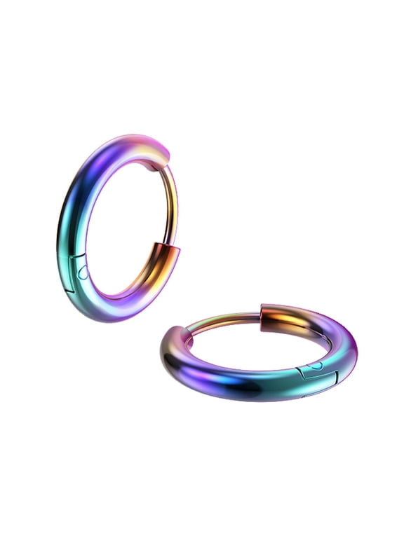 Self Piercing Earrings for Women Stainless Steel Earrings 8mm/10mm/12mm/14mm/16mm/18mm/20mm Cartilage Daith Conch Rings Ear Piercing Jewelry