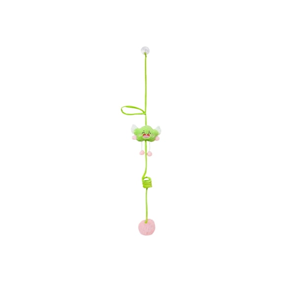 Self-Playing Hanging Cat Teaser Toy with Suction Cup, 51" Elastic Bouncy String Doorway Interactive Cat Toy with Plush Cloud & Pom Pom for Indoor Cats Exercise and Boredom Relief