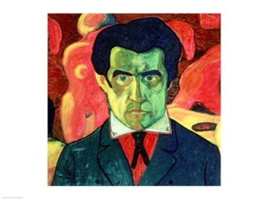 Self Portrait 1908 Canvas Art - Kazimir Malevich (36 x 24)