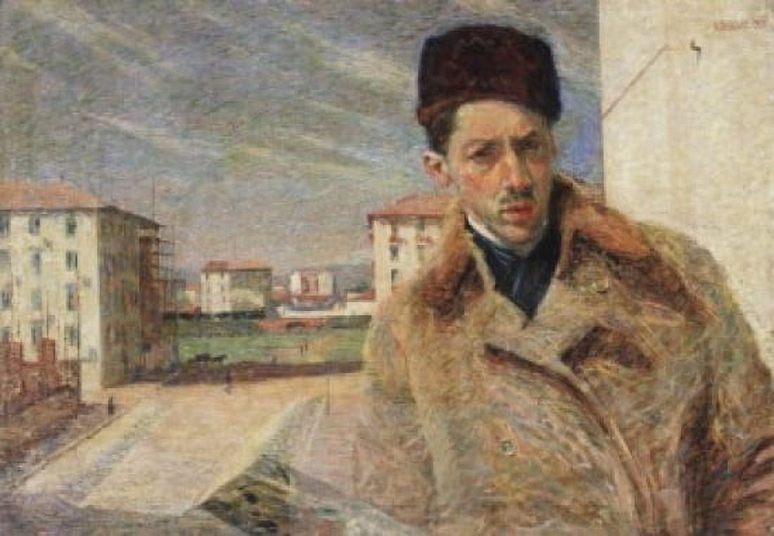 Self-Portrait 1908 Umberto Boccioni (1882-1916Italian) Pinacoteca di Brera Milan Canvas Art - Umberto Boccioni (18 x 24)