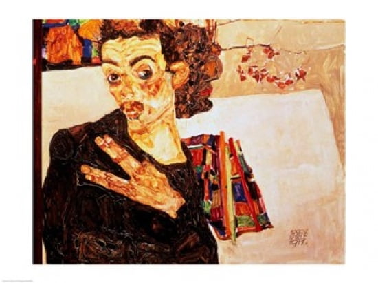 Self Portrait 1911 Canvas Art - Egon Schiele (24 x 18)