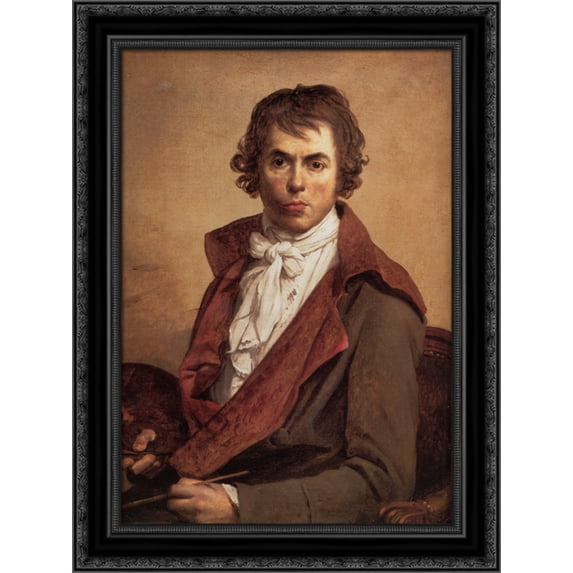 Self-Portrait 19x24 Black Ornate Wood Framed Canvas Art by Tissot, James Jacques Joseph