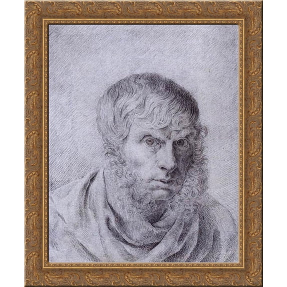 Self'Portrait 20x23 Gold Ornate Wood Framed Canvas Art by Friedrich, Casper David