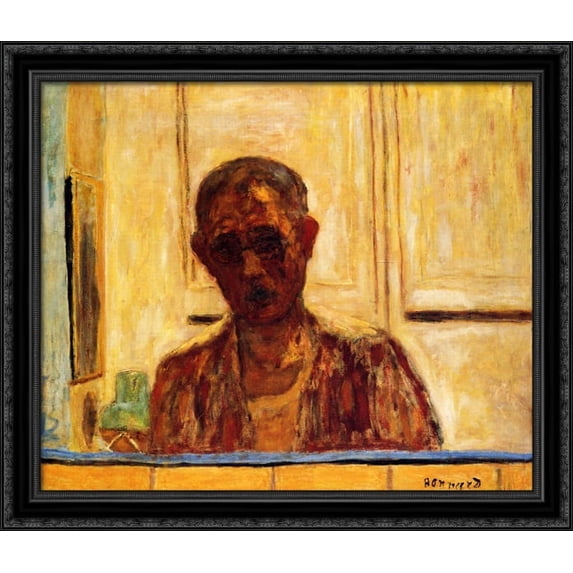 Self Portrait 32x28 Large Black Ornate Wood Framed Canvas Art by Pierre Bonnard