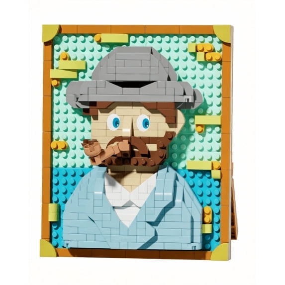 Ylutex 400 Pcs World-famous Painting Building Blocks Toy Set, Self-Portrait 3.6mm Miniature Blocks,Display Gift For Age 14+