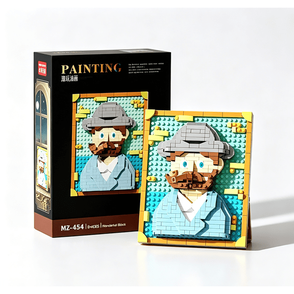 Self-Portrait Art Frame Building Sets, Painting-Inspired Brick Art Frame, 400 Pieces