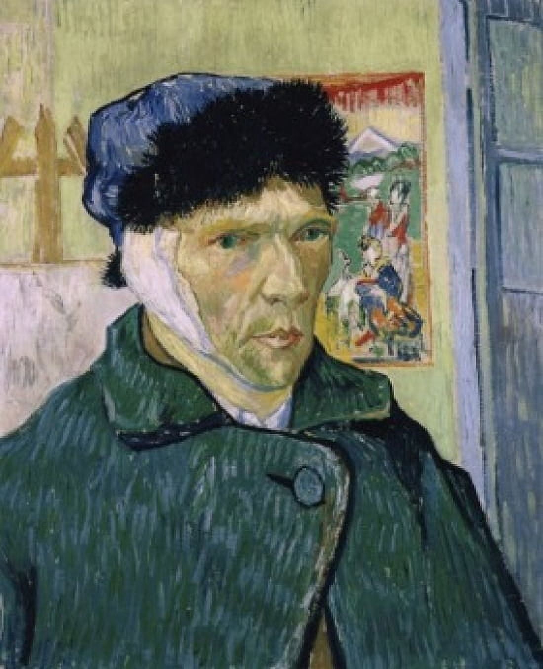 Self-Portrait with Bandaged Ear 1889 Vincent van Gogh (1853-1890Dutch) Oil on Canvas Courtauld Institute and Galleries London England Canvas Art - Vincent van Gogh (24 x 36)